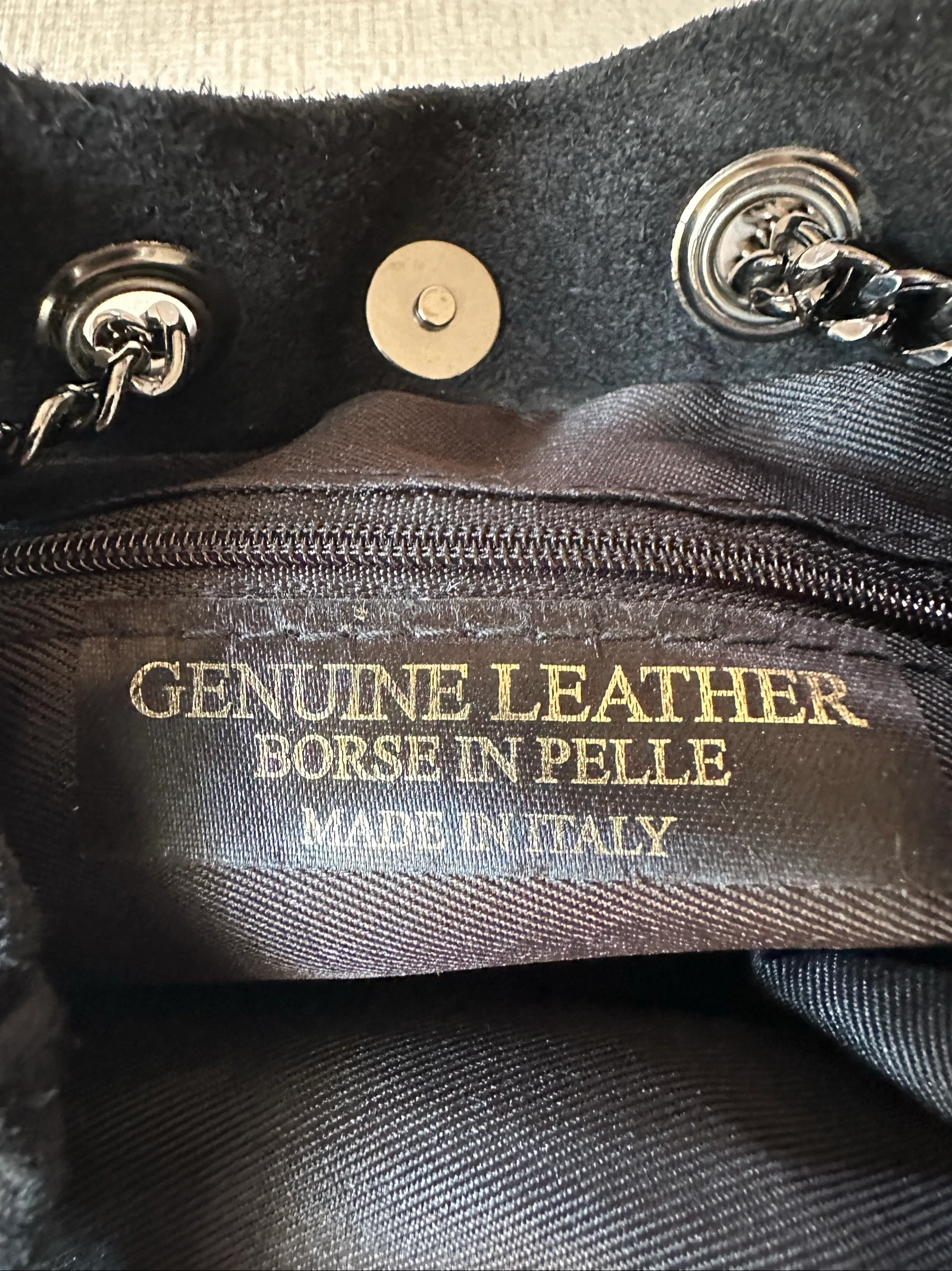 Zwarte buidelzak van echt suède - Boheemse chique stijl – photo 7